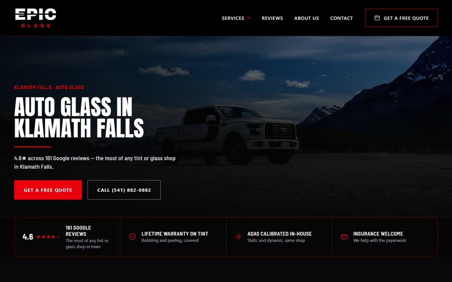 Auto glass page